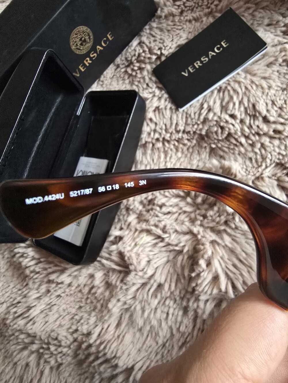 Versace Ve4424u Maxi Medusa Havana Black Detail - Picture 5 of 6
